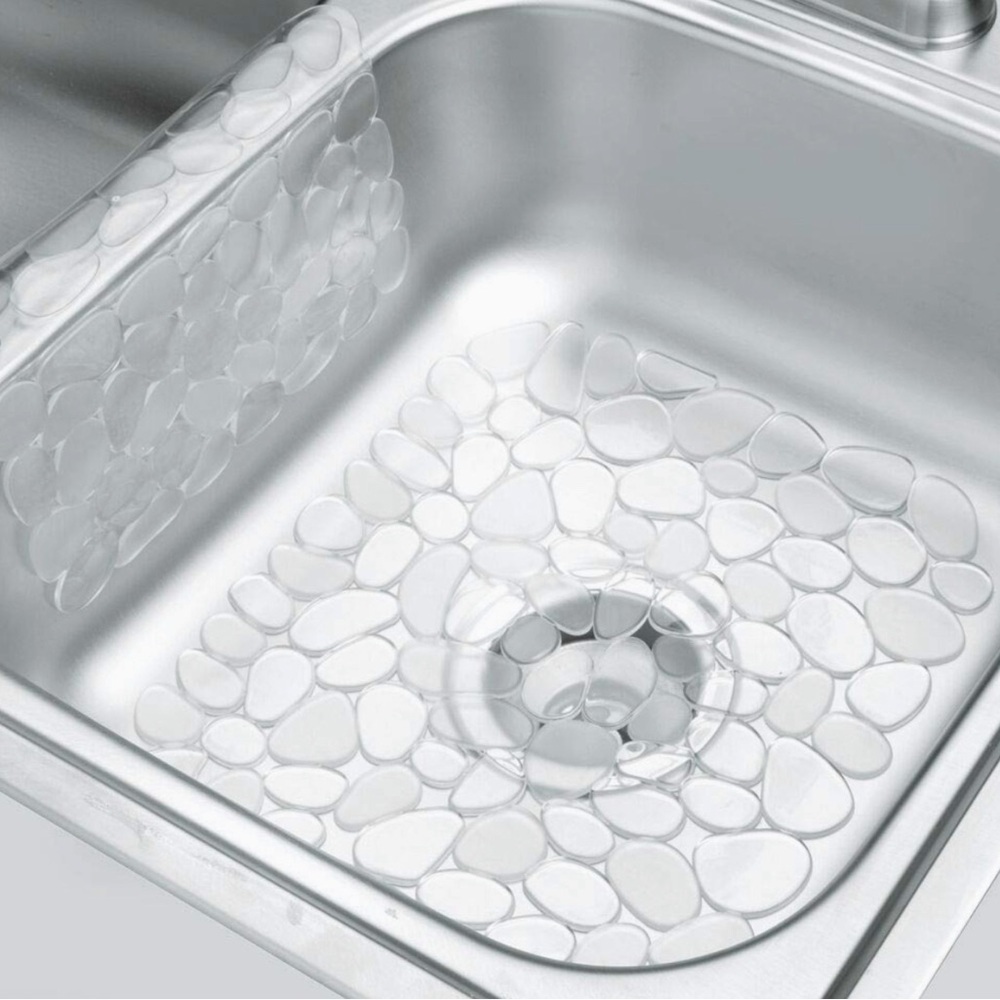 👀4/$25 Clear Pebble Silicone Sink Mat